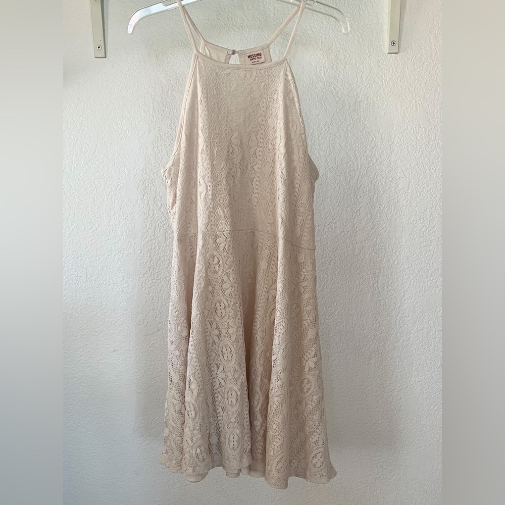 Mossimo Cream Lace Halter Mini Dress